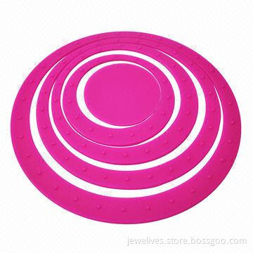 Heat-resistant round silicone mat
